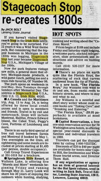 Stagecoach Stop - Apr 1989 Article (newer photo)